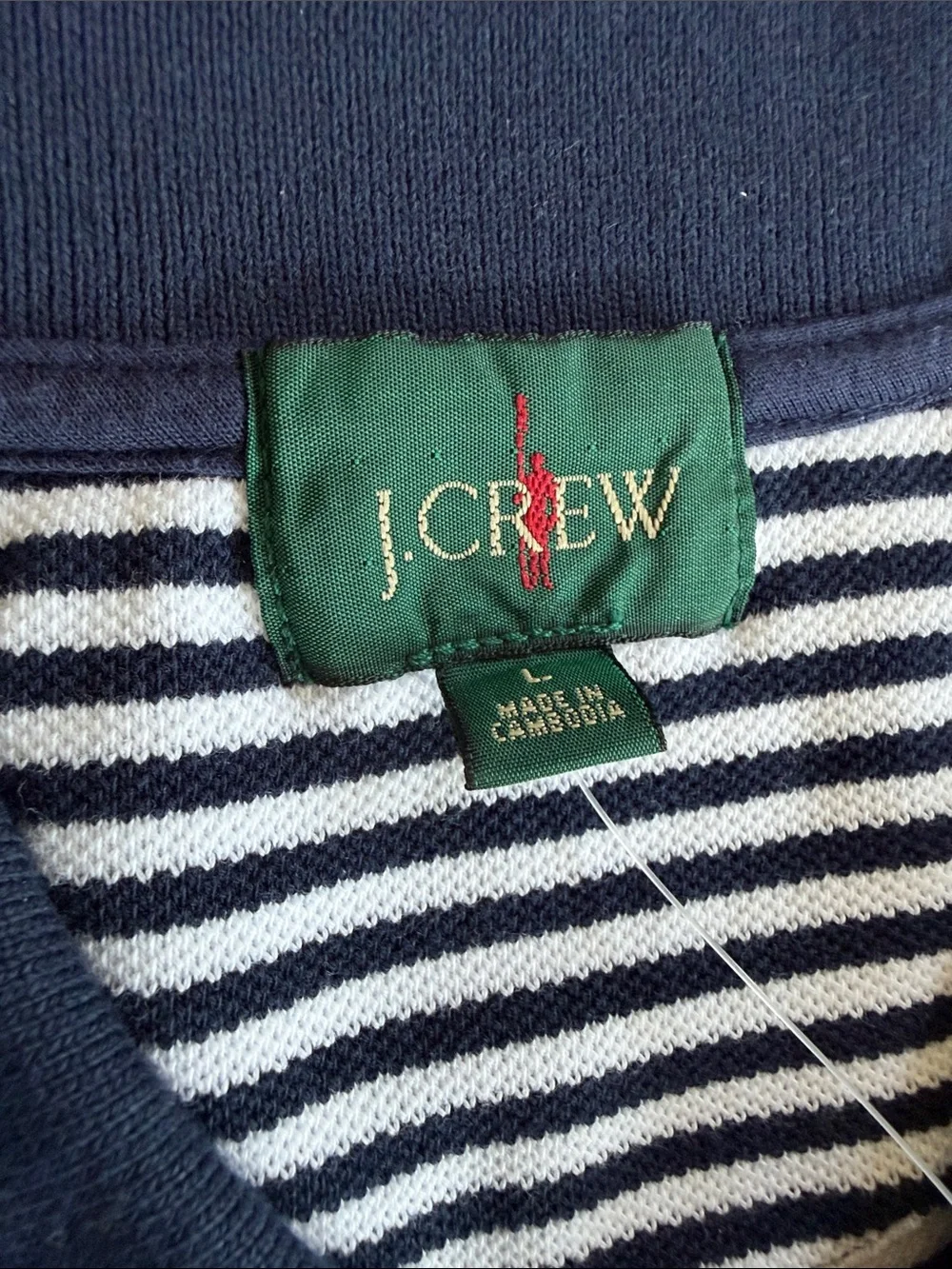 New Men's J Crew Striped Polo Shirt